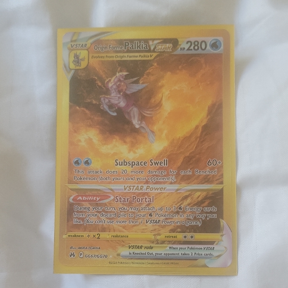 Pokemon Card - Palkia VSTAR with Gold and Orange